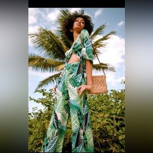 Valija Tropical Cut Out Jumpsuit